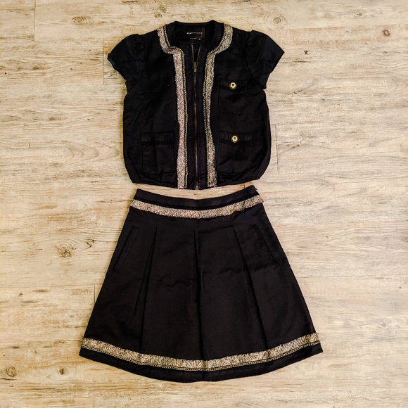 BCBG MaxAzaria Eclectic Chic Business Casual Statement Top Luxury Brand in Vogue - Picture 4 of 8